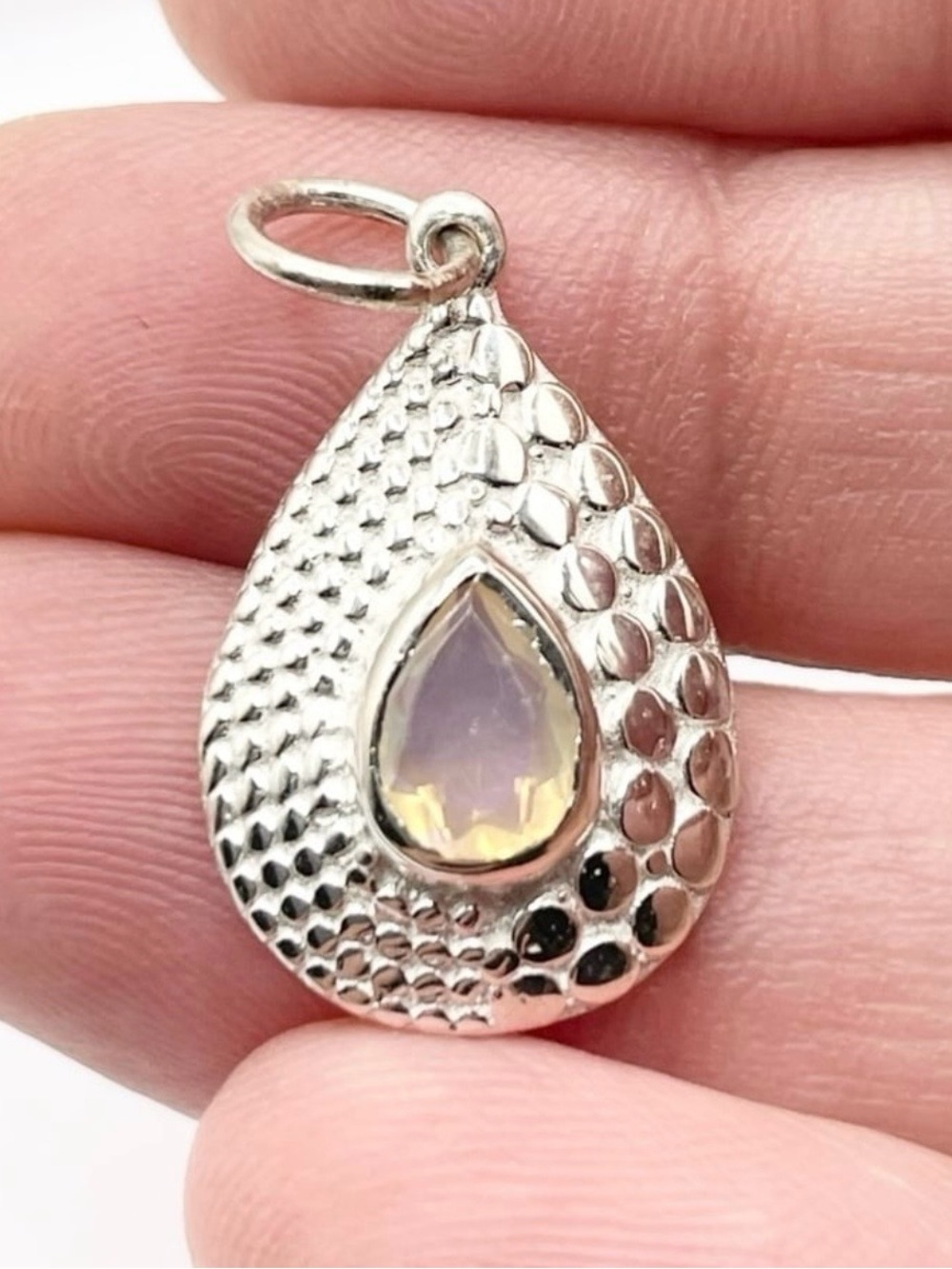 Ethiopian Opal 925 Sterling Teardrop Pendant